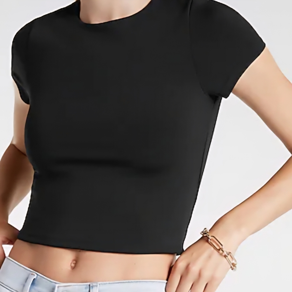 Express Black Crop Top